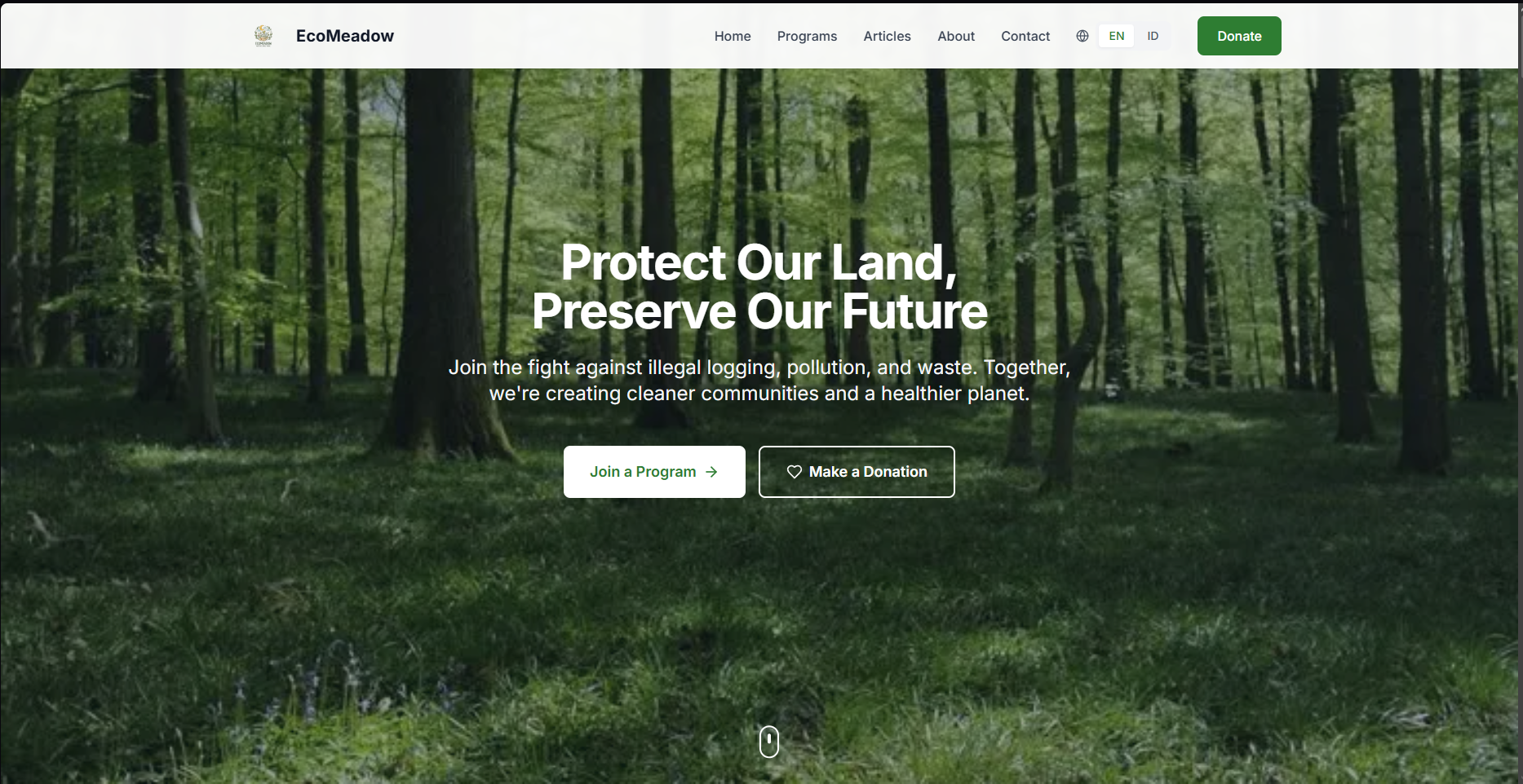 Encironment EcoMeadow Website